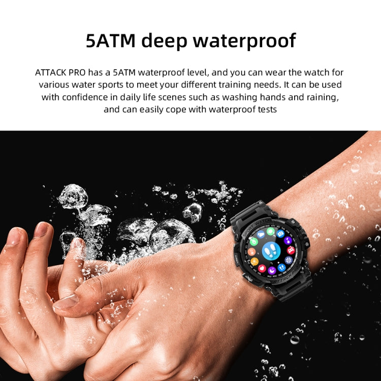 LOKMAT ATTACK Pro 1.32 inch BT5.1 Smart Sport Watch, Support Bluetooth Call / Sleep / Blood Oxygen / Heart Rate / Blood Pressure Health Monitor(Black) - free shipping - PMC TechLife - Order now!