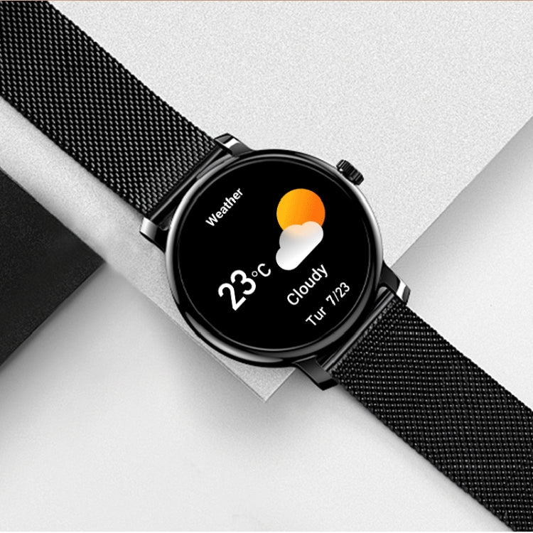 LEMFO LF35 1.43 inch AMOLED Round Screen Steel Strap Smart Watch Supports Blood Oxygen Detection(Black) - free shipping - PMC TechLife - Order now!