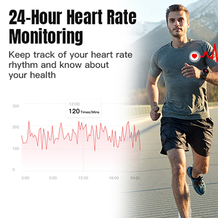 LEMFO LF35 1.43 inch AMOLED Round Screen Steel Strap Smart Watch Supports Blood Oxygen Detection(Black) - free shipping - PMC TechLife - Order now!