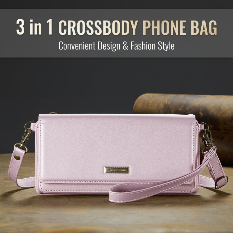 CaseMe Me30 Multi Functional Diagonal Cross Bag Phone Case(Pink) - free shipping - PMC Jewellery - Order now!