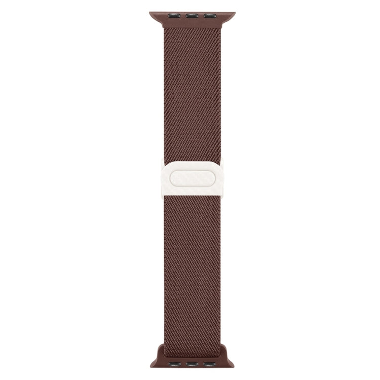 For Apple Watch Ultra 49mm Carbon Fiber Texture Snap Buckle Nylon Watch Band(Smoke Purple) - free shipping - PMC Jewellery - Order now!