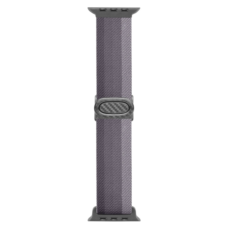 For Apple Watch Series 7 41mm Carbon Fiber Texture Snap Buckle Nylon Watch Band(Gradient Grey) - free shipping - PMC TechLife - Order now!