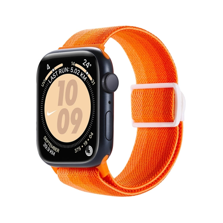 For Apple Watch Series 5 40mm Carbon Fiber Texture Snap Buckle Nylon Watch Band(Gradient Orange) - free shipping - PMC TechLife - Order now!