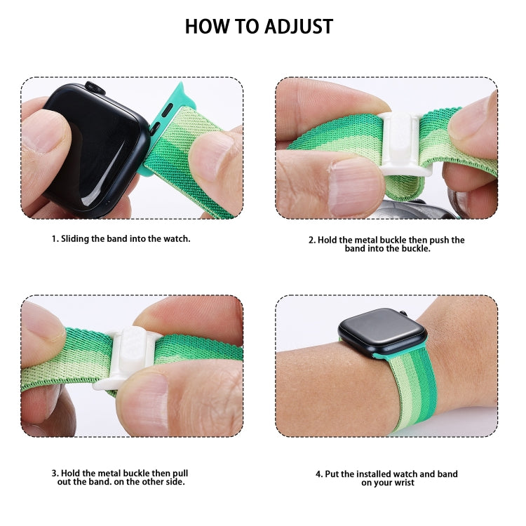 For Apple Watch SE 2023 40mm Carbon Fiber Texture Snap Buckle Nylon Watch Band(Purple) - free shipping - PMC TechLife - Order now!