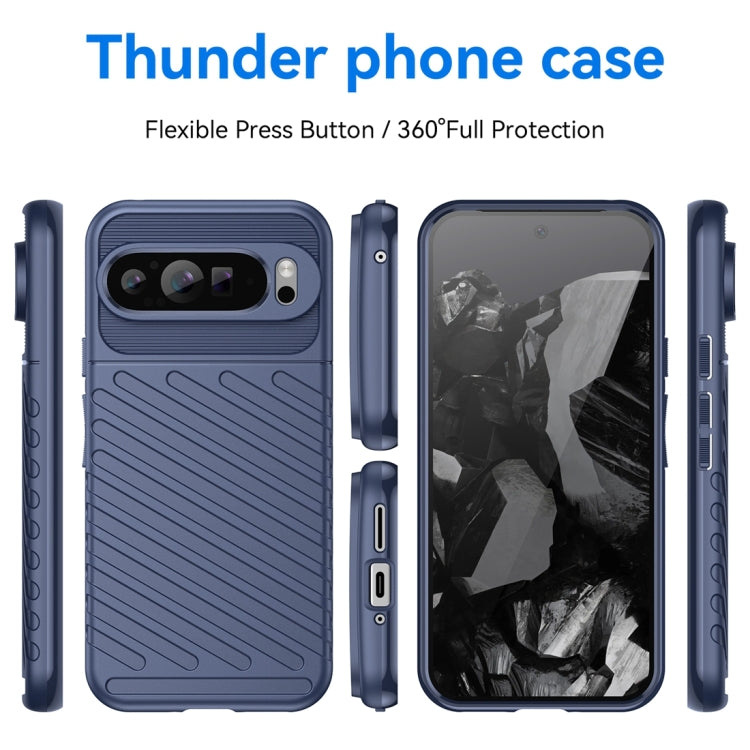 For Google Pixel 9 Pro XL Thunderbolt Shockproof TPU Phone Case(Blue) - free shipping - PMC TechLife - Order now!