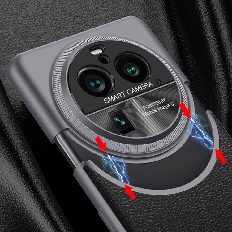 For OPPO Find X6 GKK Mortise-Tenon Connection Contrast Color Leather Shockproof Phone Case(Blue) - free shipping - PMC Jewellery - Order now!