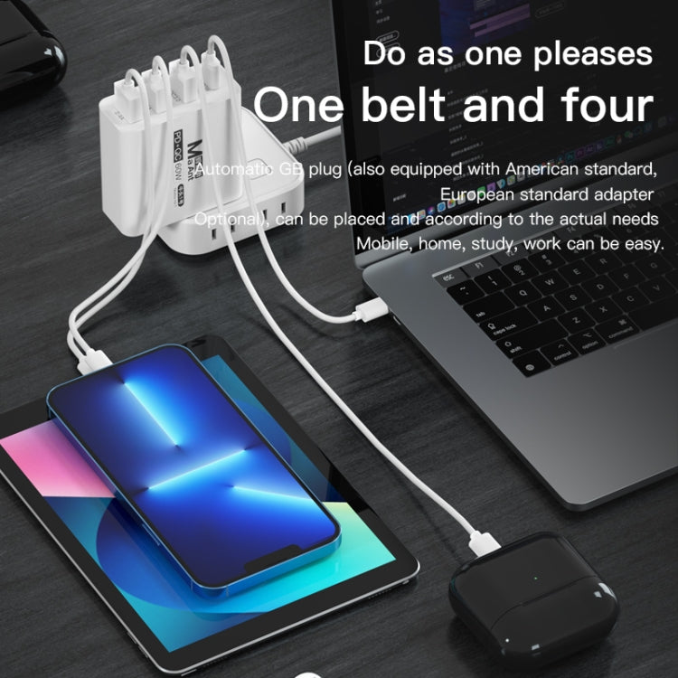Ma-Ant 60W USB-C/Type-C+3 USB Multi-port Fast Charging Charger, Plug:EU Plug(White) - free shipping - PMC Jewellery - Order now!