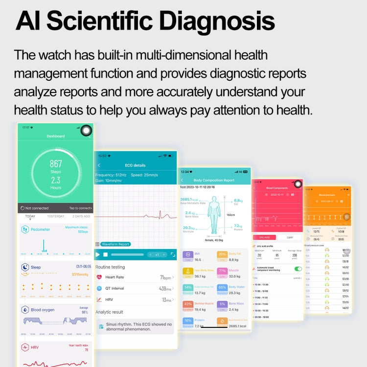 ET580 2.04 inch AMOLED Screen Sports Smart Watch Support Bluethooth Call /  ECG Function(Blue Silicone Band) - Smart Watches by PMC TechLife | Online Shopping South Africa | PMC TechLife