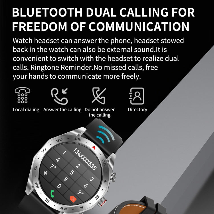LEMFO T95 1.52 inch IPS Screen 2 in 1 Bluetooth Earphone Smart Watch Support Health Monitoring(Black) - free shipping - PMC TechLife - Order now!
