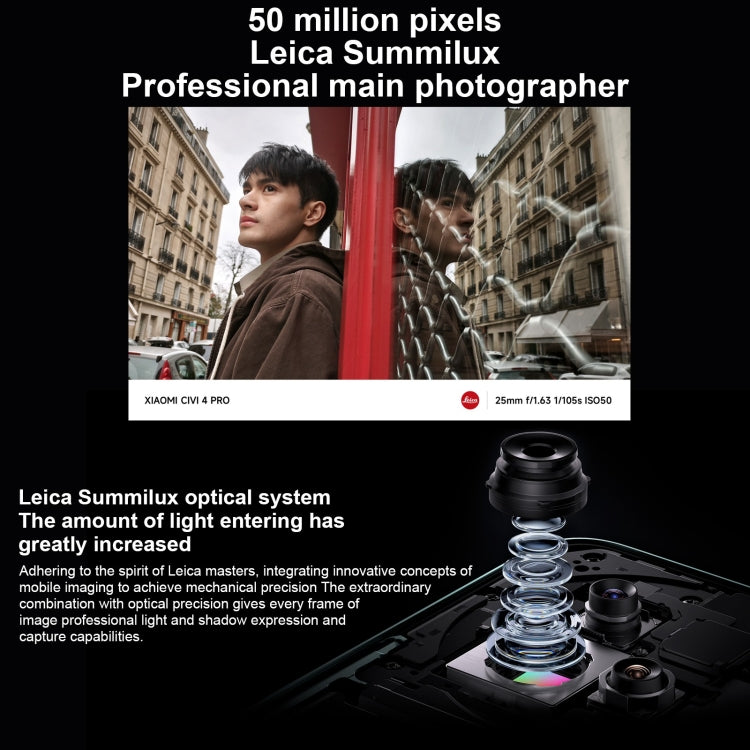 Xiaomi Civi 4 Pro, 12GB+512GB,  6.55 inch Xiaomi HyperOS Snapdragon 8s Gen 3 Octa Core 4nm up to 3.0GHz, NFC, Network: 5G(Pink) - free shipping - PMc TechLife - Order now!