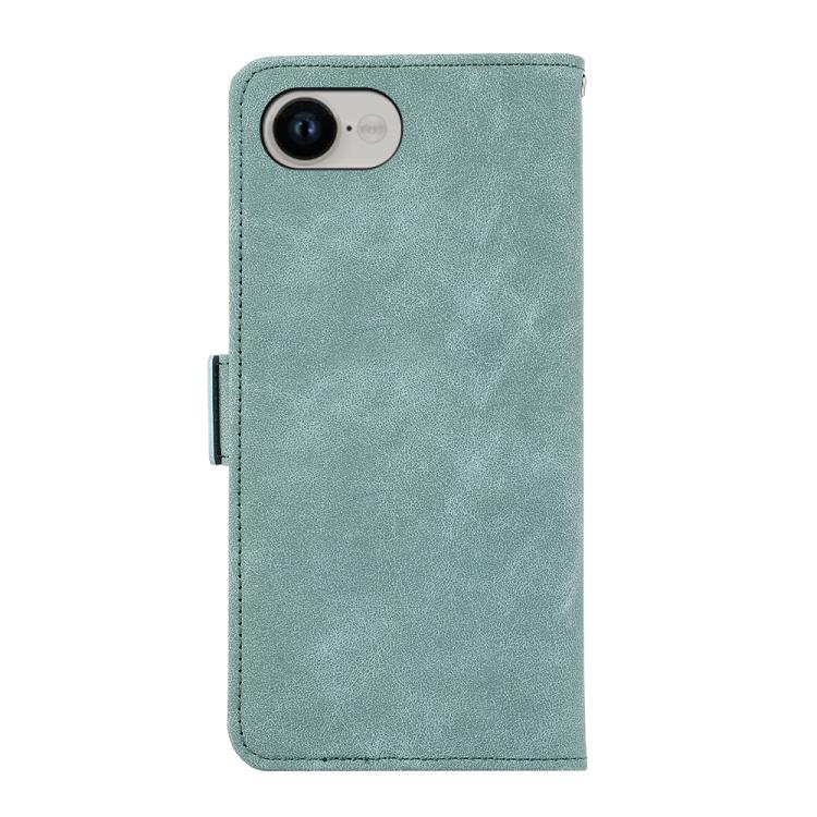 For iPhone 16e ABEEL Frosted Magnetic RFID Leather Phone Case(Cyan) - free shipping - PMC TechLife - Order now!