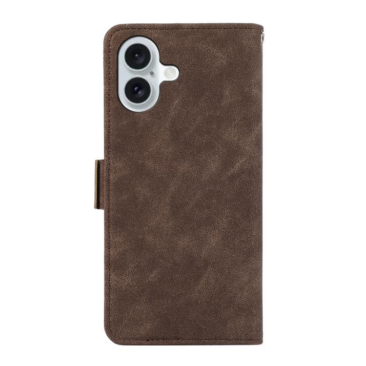 For iPhone 17 ABEEL Frosted Magnetic RFID Leather Phone Case(Brown) - free shipping - PMc TechLife - Order now!