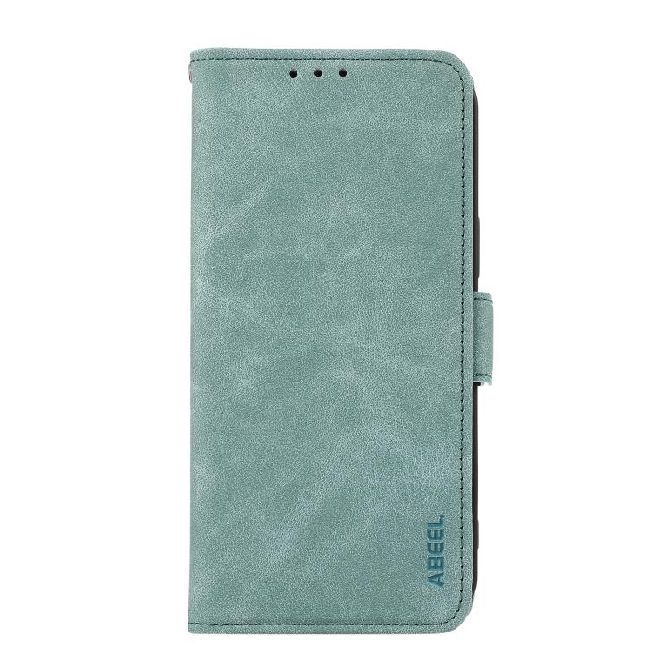 For iPhone 17 Pro ABEEL Frosted Magnetic RFID Leather Phone Case(Cyan) - free shipping - PMc TechLife - Order now!