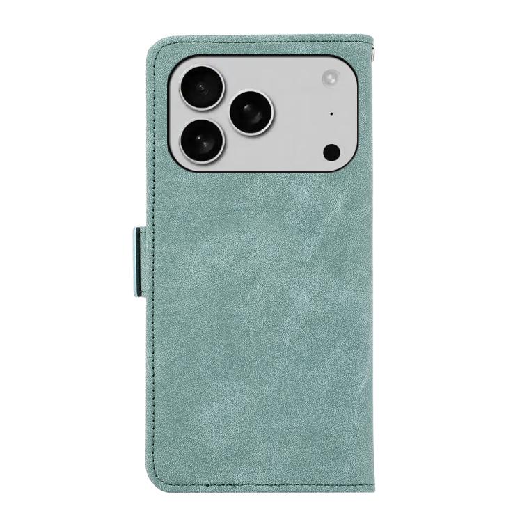 For iPhone 17 Pro ABEEL Frosted Magnetic RFID Leather Phone Case(Cyan) - free shipping - PMc TechLife - Order now!