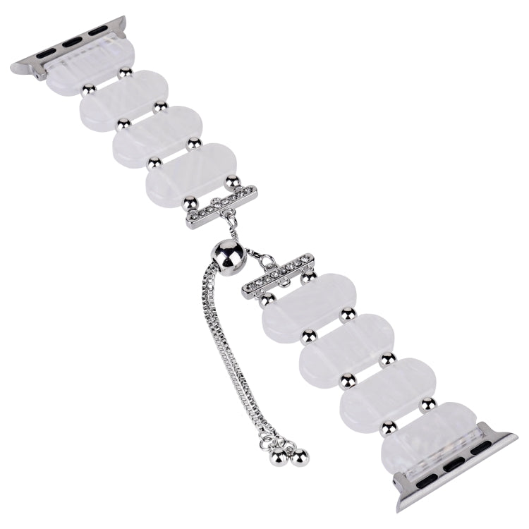 For Apple Watch Series 9 45mm Resin Retractable Chain Watch Band(Fluorescent) - Watch Bands by PMC TechLife | Online Shopping South Africa | PMC TechLife