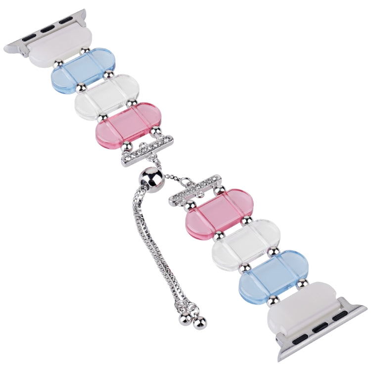 For Apple Watch Series 9 41mm Resin Retractable Chain Watch Band(Colors) - Watch Bands by PMC TechLife | Online Shopping South Africa | PMC TechLife