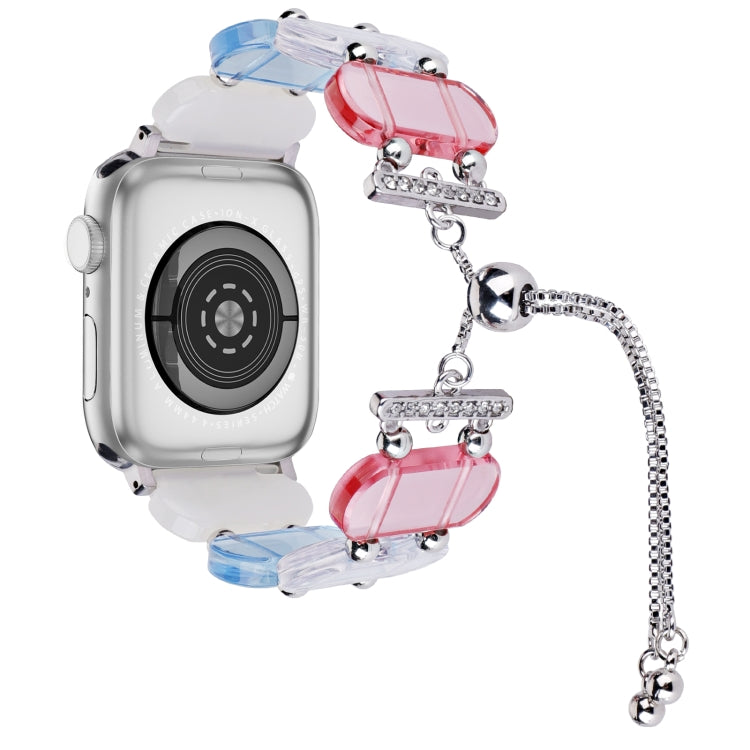 For Apple Watch SE 2022 40mm Resin Retractable Chain Watch Band(Colors) - Watch Bands by PMC TechLife | Online Shopping South Africa | PMC TechLife