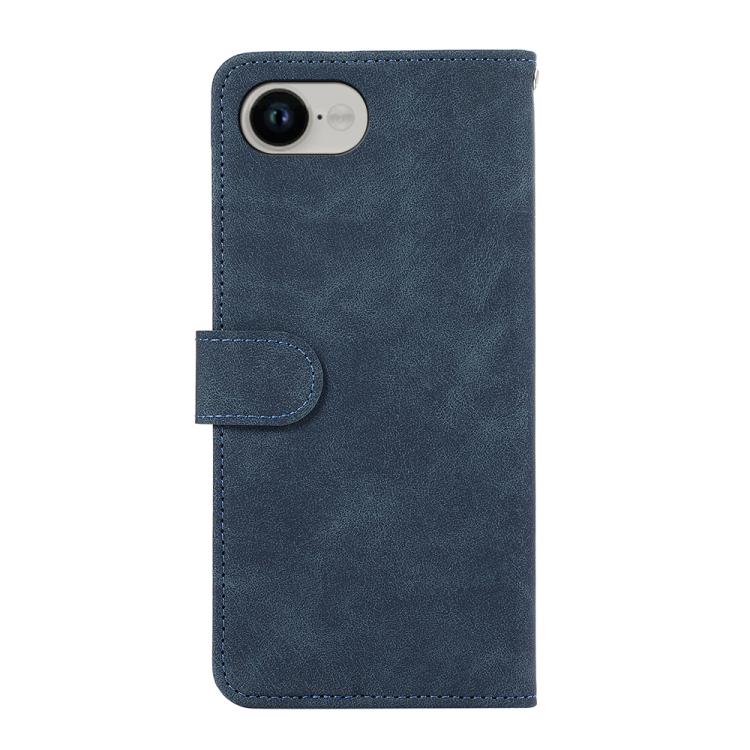 For iPhone 16e ABEEL Color Block Magnetic RFID Leather Phone Case(Blue-Brown) - iPhone 16e Cases by PMC TechLife | Online Shopping South Africa | PMC TechLife | Buy Now Pay Later Mobicred