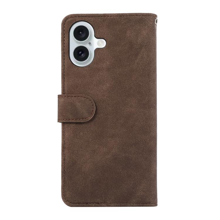 For iPhone 17 ABEEL Color Block Magnetic RFID Leather Phone Case(Brown-Blue) - free shipping - PMc TechLife - Order now!