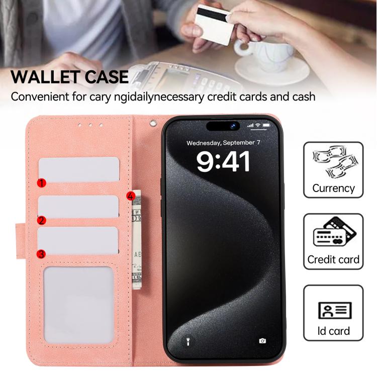 For iPhone 17 Air ABEEL Color Block Magnetic RFID Leather Phone Case(Pink-Cyan) - free shipping - PMc TechLife - Order now!