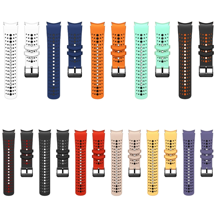 For Samsung Galaxy Watch 6 Two Color Silicone Watch Band(Yellow Black) - Watch Bands by PMC TechLife | Online Shopping South Africa | PMC TechLife