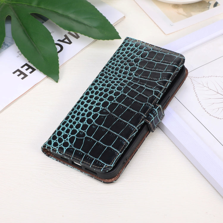 For Google Pixel 10 Pro / 9 Pro Crocodile Top Layer Cowhide Leather Phone Case(Green) - Google Cases by PMC TechLife | Online Shopping South Africa | PMC TechLife | Buy Now Pay Later Mobicred