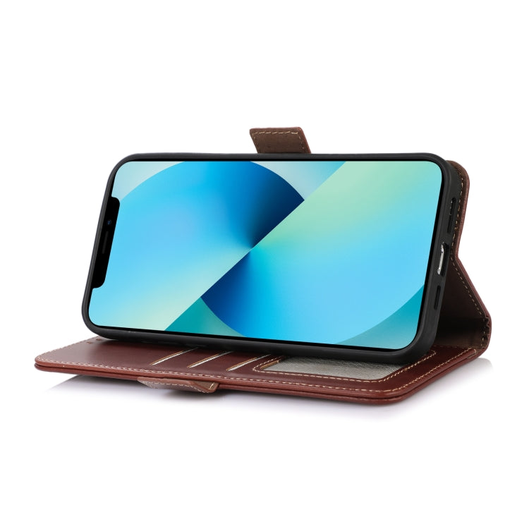 For Google Pixel 9 Pro Crazy Horse Top Layer Cowhide Leather Phone Case(Brown) - Google Cases by PMC TechLife | Online Shopping South Africa | PMC TechLife | Buy Now Pay Later Mobicred