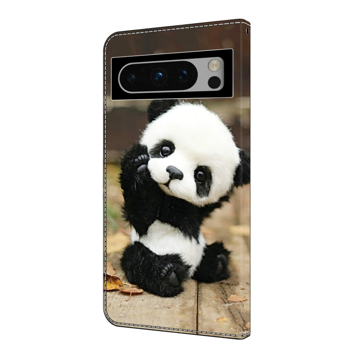For Google Pixel 9 Crystal Painted Leather Phone case(Panda) - Google Cases by PMC TechLife | Online Shopping South Africa | PMC TechLife | Buy Now Pay Later Mobicred