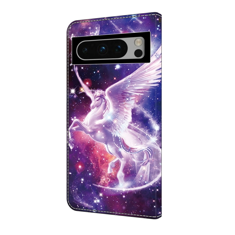 For Google Pixel 9 Pro Crystal Painted Leather Phone case(Unicorn) - Google Cases by PMC TechLife | Online Shopping South Africa | PMC TechLife | Buy Now Pay Later Mobicred