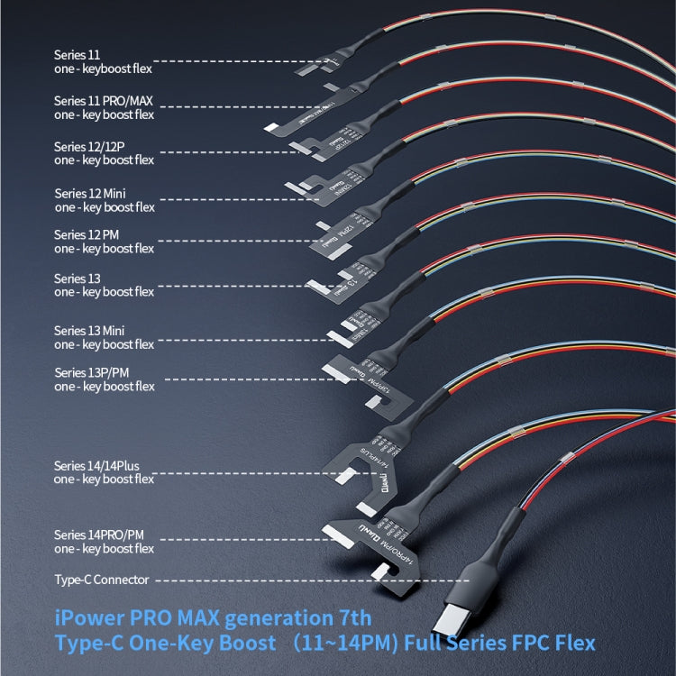QianLi Generation 7th iPower Pro Max DC Power Control Test Cable for iPhone 6-14 Series - free shipping - PMC TechLife - Order now!