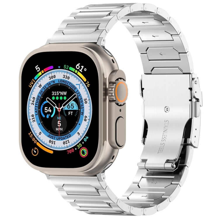 For Apple Watch Ultra 2 49mm I-Shaped Titanium Metal Watch Band(Mirror Silver) - Watch Bands by PMC TechLife | Online Shopping South Africa | PMC TechLife