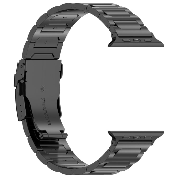 For Apple Watch SE 2022 40mm I-Shaped Titanium Metal Watch Band(Black) - Watch Bands by PMC TechLife | Online Shopping South Africa | PMC TechLife
