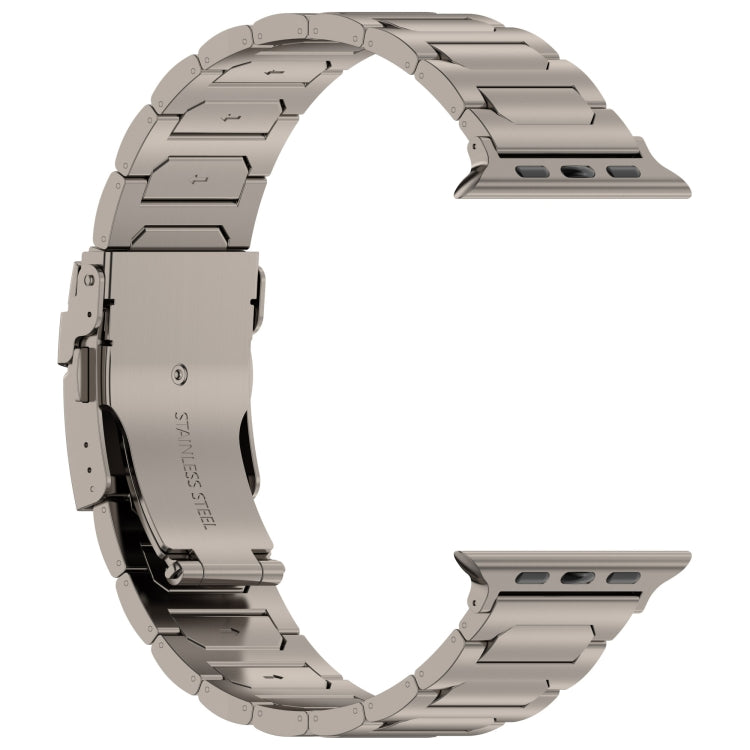For Apple Watch SE 44mm I-Shaped Titanium Metal Watch Band(Titanium) - Watch Bands by PMC TechLife | Online Shopping South Africa | PMC TechLife
