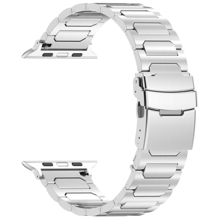 For Apple Watch Series 6 44mm I-Shaped Titanium Metal Watch Band(Silver) - free shipping - PMC TechLife - Order now!