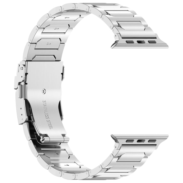 For Apple Watch Series 6 44mm I-Shaped Titanium Metal Watch Band(Silver) - free shipping - PMC TechLife - Order now!