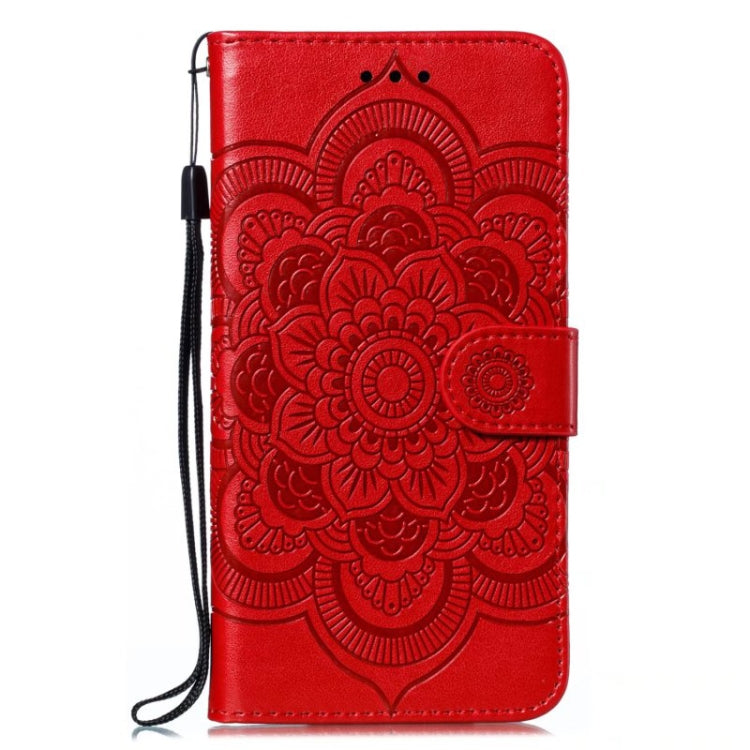For Google Pixel 9 Sun Mandala Embossing Pattern Phone Leather Case(Red) - Google Cases by PMC TechLife | Online Shopping South Africa | PMC TechLife | Buy Now Pay Later Mobicred