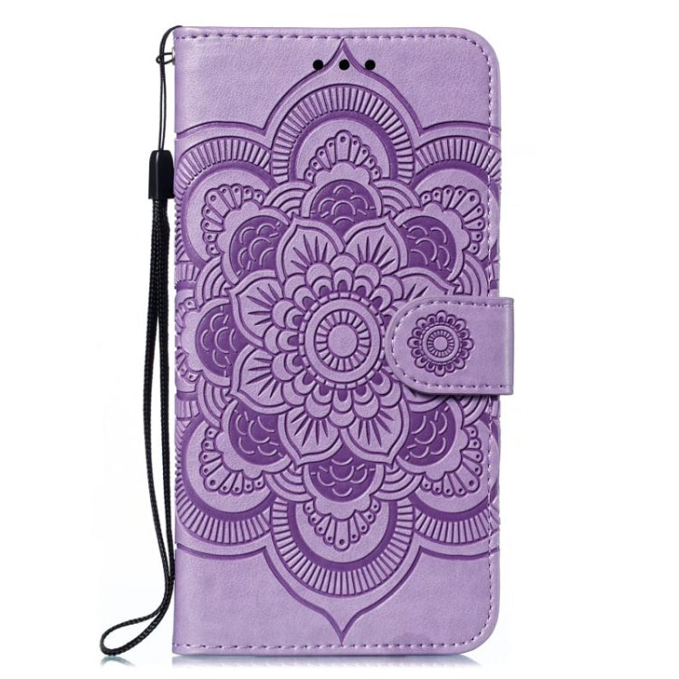 For Google Pixel 9 Sun Mandala Embossing Pattern Phone Leather Case(Purple) - Google Cases by PMC TechLife | Online Shopping South Africa | PMC TechLife | Buy Now Pay Later Mobicred