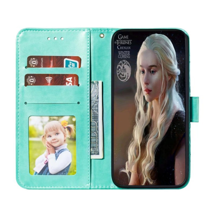 For Google Pixel 9 Sun Mandala Embossing Pattern Phone Leather Case(Green) - Google Cases by PMC TechLife | Online Shopping South Africa | PMC TechLife | Buy Now Pay Later Mobicred