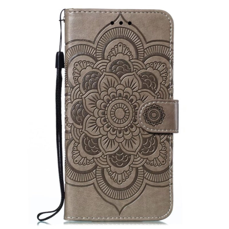 For Google Pixel 9 Pro Sun Mandala Embossing Pattern Phone Leather Case(Grey) - Google Cases by PMC TechLife | Online Shopping South Africa | PMC TechLife | Buy Now Pay Later Mobicred