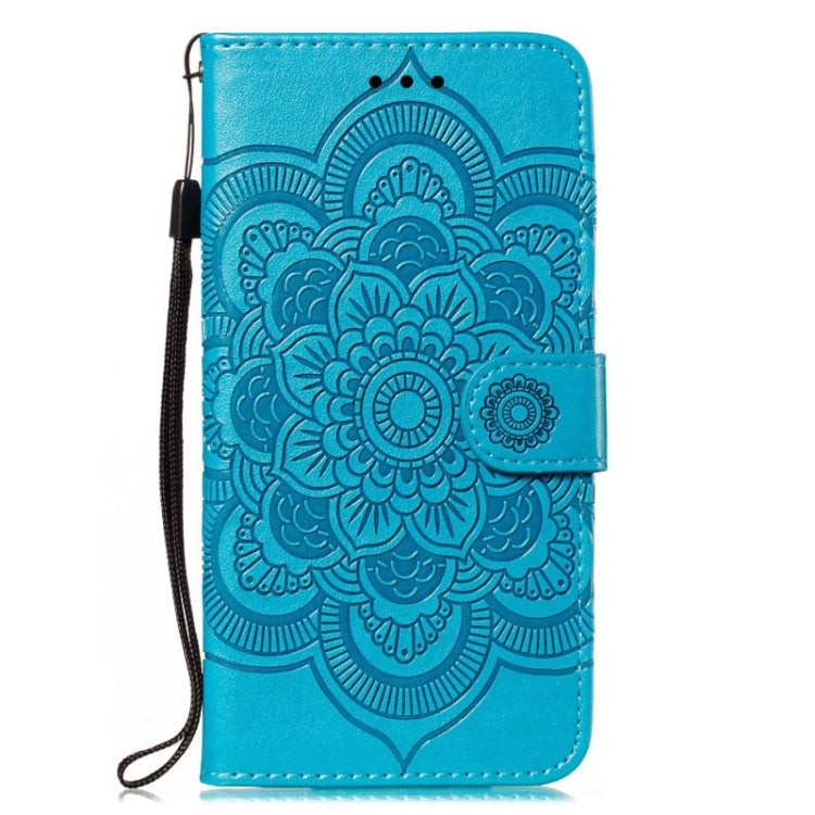 For Google Pixel 9 Pro Sun Mandala Embossing Pattern Phone Leather Case(Blue) - Google Cases by PMC TechLife | Online Shopping South Africa | PMC TechLife | Buy Now Pay Later Mobicred