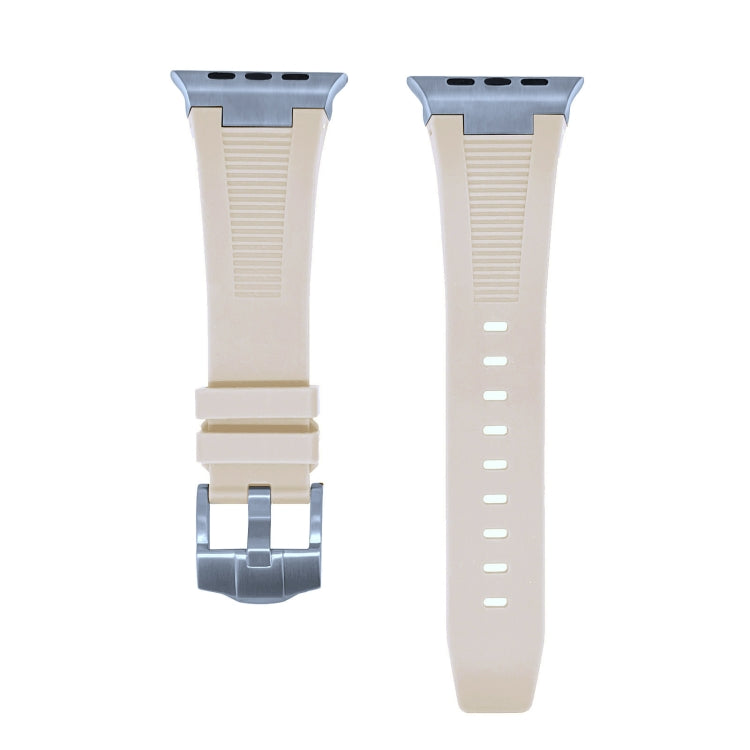 For Apple Watch Series 4 44mm Loners Liquid Silicone Watch Band(Silver Starlight) - Watch Bands by PMC TechLife | Online Shopping South Africa | PMC TechLife | Buy Now Pay Later Mobicred