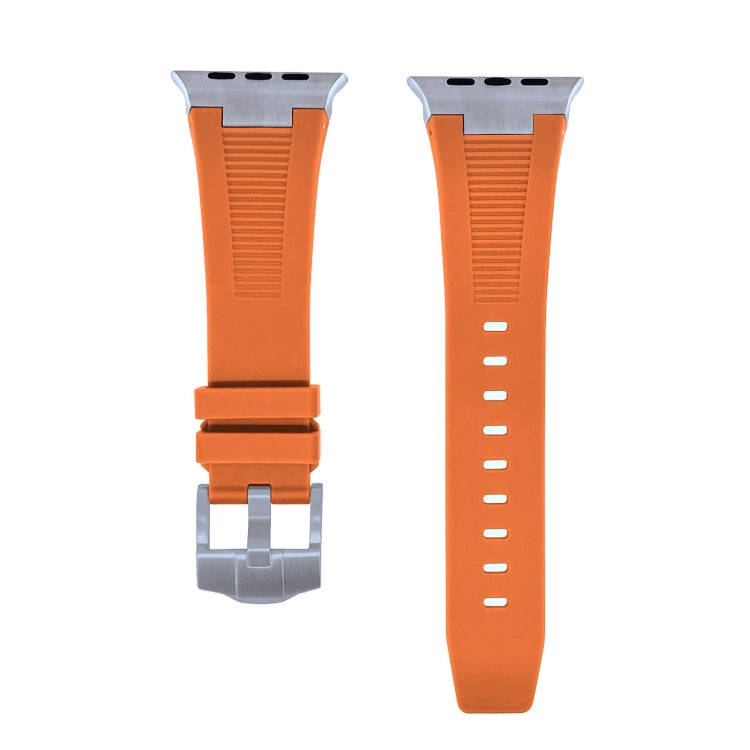 For Apple Watch 42mm Loners Liquid Silicone Watch Band(Titanium Orange) - Watch Bands by PMC TechLife | Online Shopping South Africa | PMC TechLife
