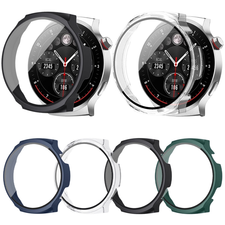 For Aigo Smart Watch V8 PC + Tempered Film Integrated Watch Protective Case(Transparent) - Watch Case by PMC TechLife | Online Shopping South Africa | PMC TechLife