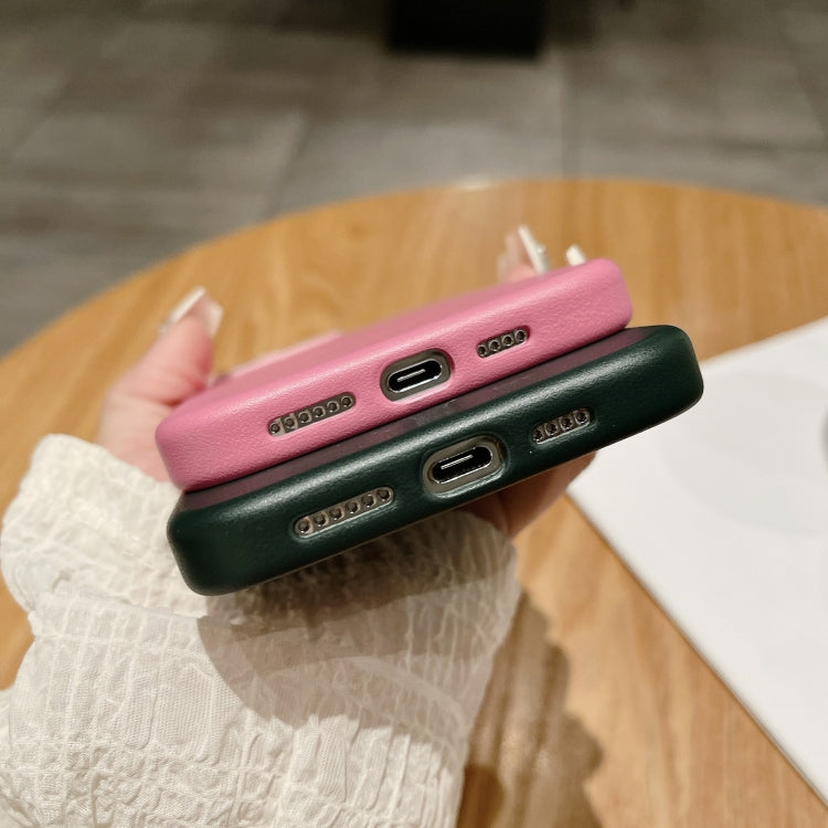 For iPhone 13 Pro Max Pure Color Leather Magsafe Magnetic Phone Case(Black) - iPhone 13 Pro Max Cases by PMC TechLife | Online Shopping South Africa | PMC TechLife