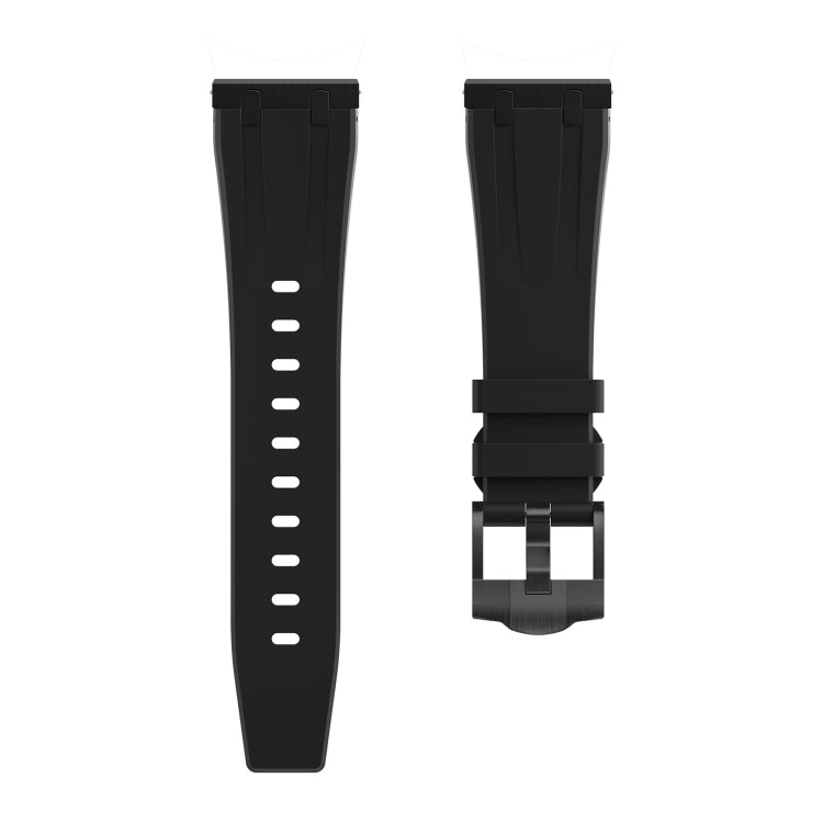 20mm Flat Head Silicone Watch Band(Full Black) - 20mm Bands by PMC TechLife | Online Shopping South Africa | PMC TechLife