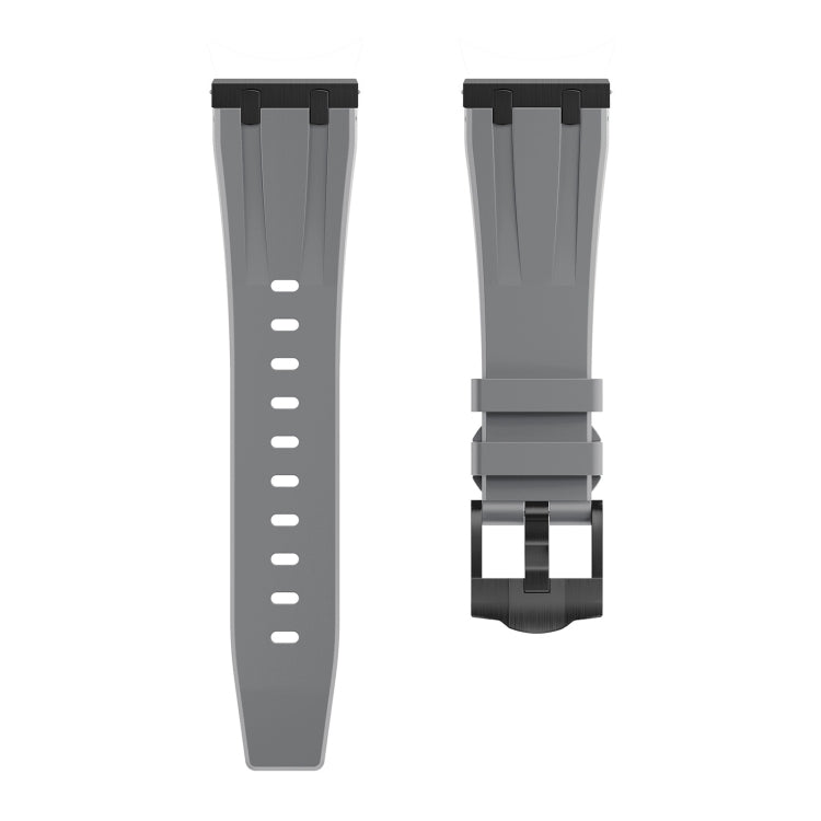 20mm Flat Head Silicone Watch Band(Black Grey) - 20mm Bands by PMC TechLife | Online Shopping South Africa | PMC TechLife
