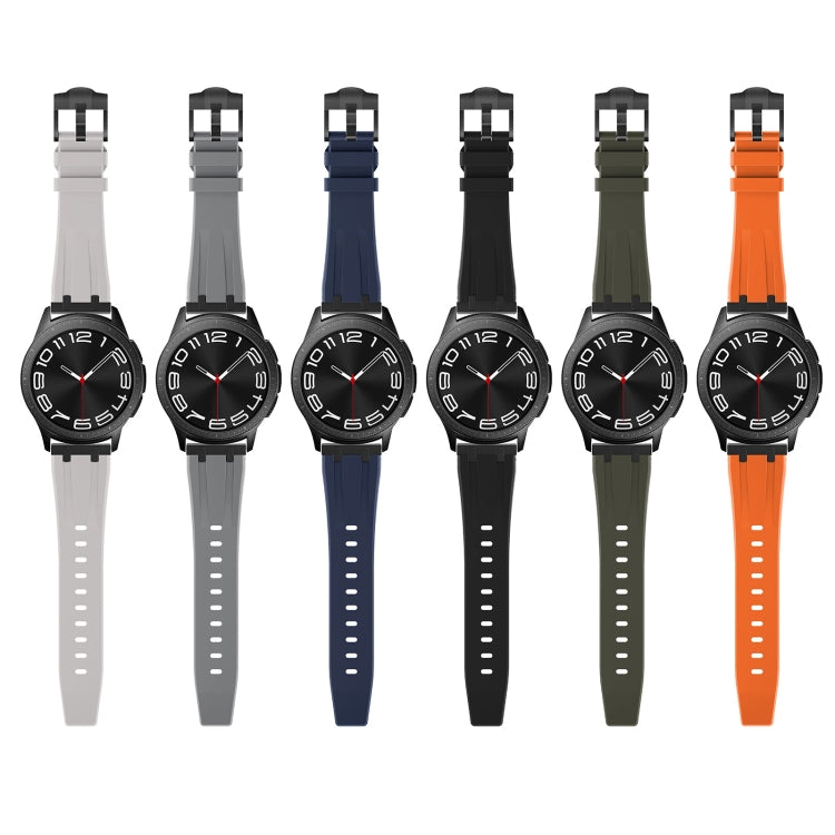 20mm Flat Head Silicone Watch Band(Silver Black) - free shipping - PMC TechLife - Order now!