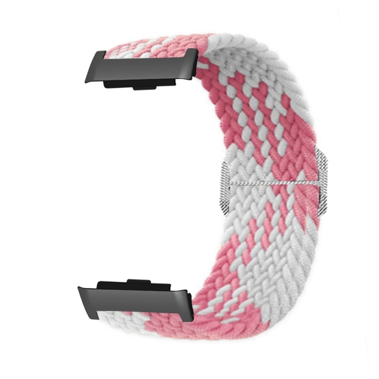 For Huawei Watch D Adjustable Woven Nylon Watch Band(Pink White) - Watch Bands by PMC TechLife | Online Shopping South Africa | PMC TechLife