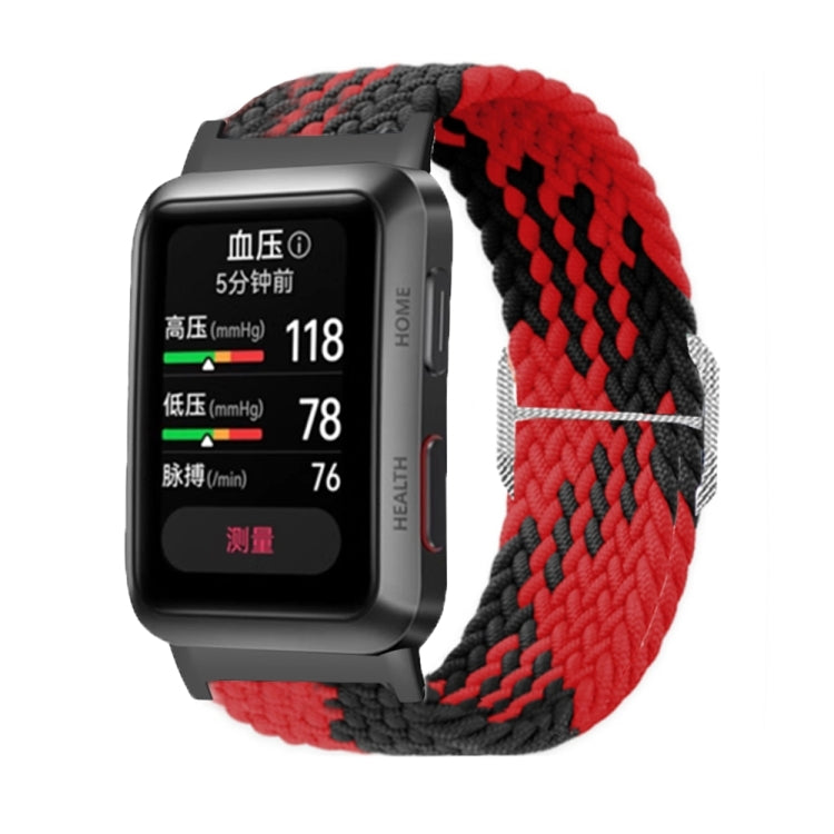 For Huawei Watch D Adjustable Woven Nylon Watch Band(Red Black) - Watch Bands by PMC TechLife | Online Shopping South Africa | PMC TechLife
