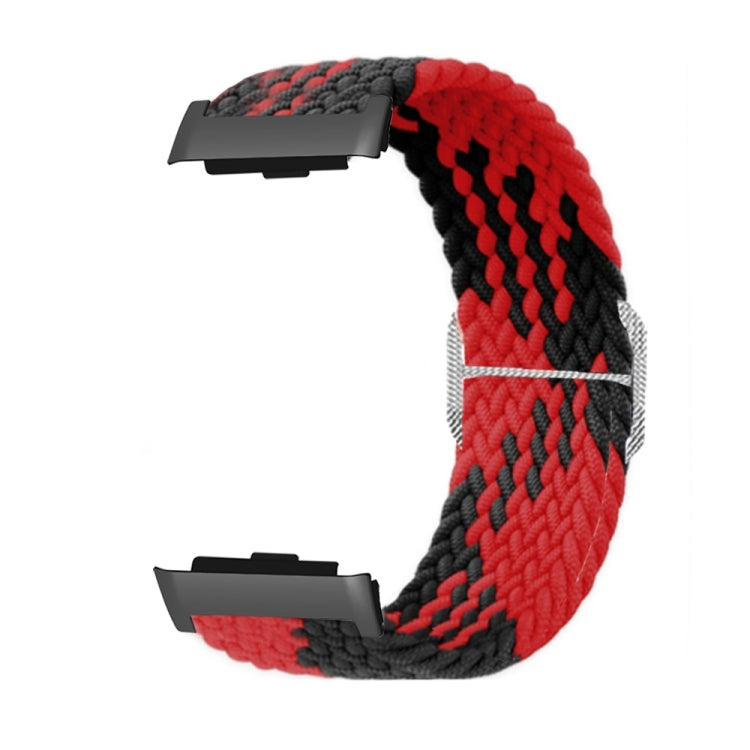 For Huawei Watch D Adjustable Woven Nylon Watch Band(Red Black) - Watch Bands by PMC TechLife | Online Shopping South Africa | PMC TechLife